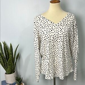 ❄️ EVRI Black and White Everyday Tee Long Sleeve Size 0X